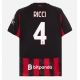 Maillot de foot AC Milan Samuele Ricci #4 Domicile vêtements 2025-26 Manches Courtes Maillot de foot AC Milan Samuele Ricci #4 Domicile vêtements 2025-26 Manches Courtes